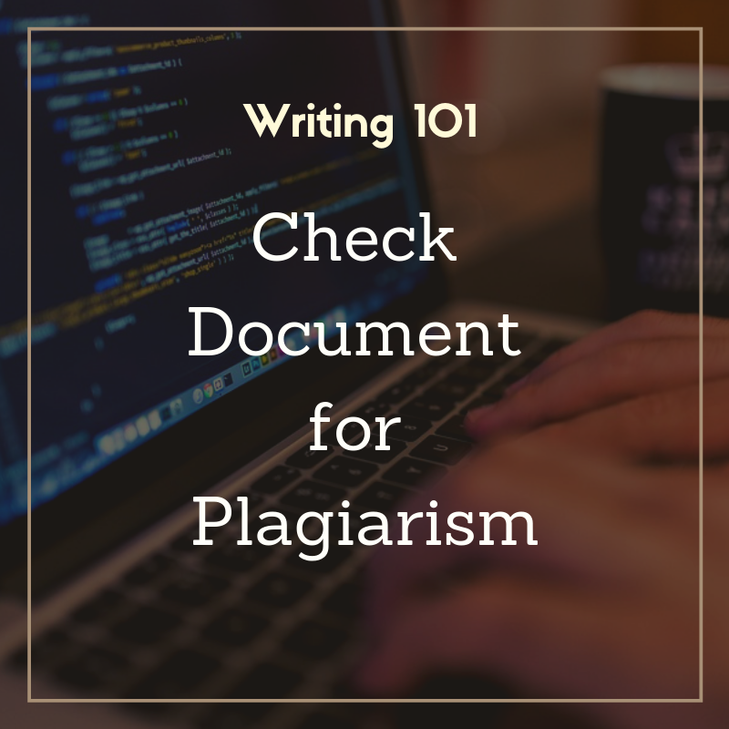 Check document for plagiarism